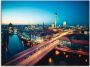 Artland Artprint Berlijn Cityscape s avonds als artprint op linnen poster in verschillende formaten maten - Thumbnail 1