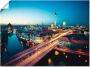 Artland Artprint Berlijn Cityscape s avonds als artprint op linnen poster in verschillende formaten maten - Thumbnail 1