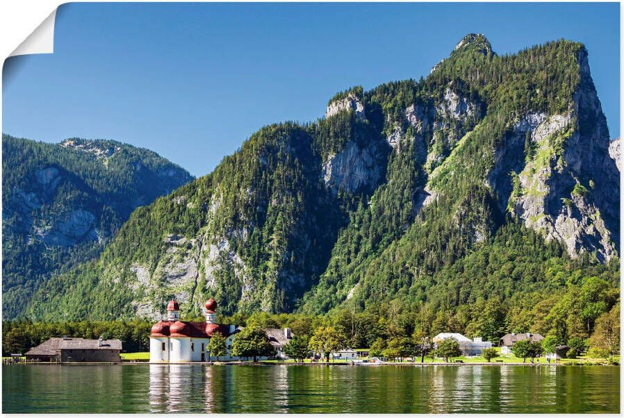 Artland Artprint Blik op de Obersee Blik op de Königssee als artprint van aluminium artprint voor buiten artprint op linnen poster in verschillende maten. maten