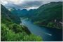 Artland Artprint Blik op het Geirangerfjord Noorwegen als artprint van aluminium artprint voor buiten artprint op linnen poster in verschillende maten. maten - Thumbnail 1