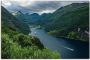 Artland Artprint Blik op het Geirangerfjord Noorwegen als artprint van aluminium artprint voor buiten artprint op linnen poster in verschillende maten. maten - Thumbnail 1