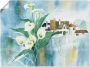 Artland Artprint op linnen Boeket witte lelies gespannen op een spieraam - Thumbnail 1