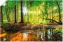 Artland Artprint Bos met beek als artprint van aluminium artprint voor buiten artprint op linnen poster muursticker - Thumbnail 1