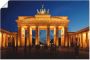 Artland Artprint Brandenburger Tor bij avondschemering als artprint op linnen poster in verschillende formaten maten - Thumbnail 1