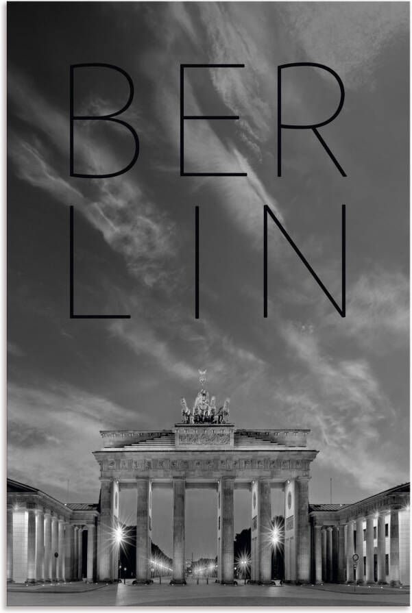 Artland Artprint Brandenburger Tor in Berlijn als poster muursticker in verschillende maten - Foto 1