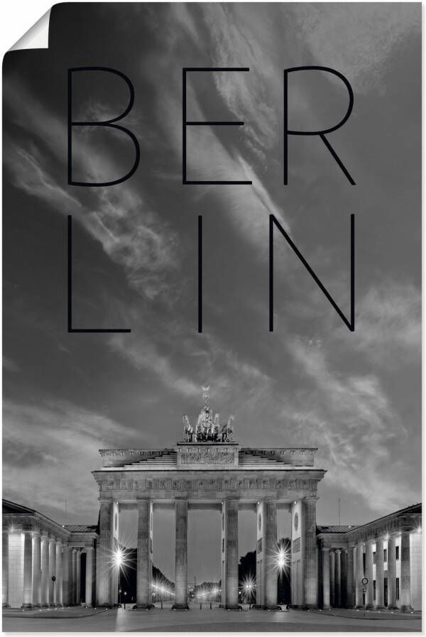 Artland Artprint Brandenburger Tor in Berlijn als poster muursticker in verschillende maten