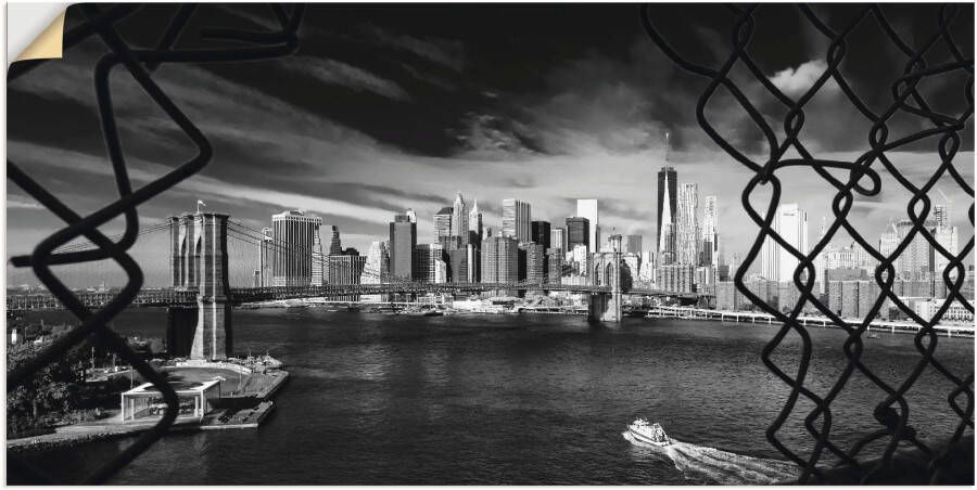 Artland Artprint Brooklyn Bridge New York I als muursticker in verschillende maten - Foto 1