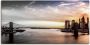 Artland Artprint Brooklyn Bridge panorama als artprint op linnen muursticker in verschillende maten - Thumbnail 1