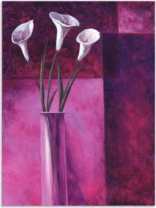 Artland Artprint Callas paars in vele afmetingen & productsoorten artprint van aluminium artprint voor buiten artprint op linnen poster muursticker wandfolie ook geschikt voor de badkamer