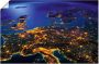 Artland Artprint Centraal Europa vanuit de ruimte als artprint van aluminium artprint voor buiten artprint op linnen poster muursticker - Thumbnail 1