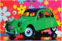 Artland Artprint Citroën 2CV groen als artprint van aluminium artprint voor buiten artprint op linnen poster in verschillende maten. maten - Thumbnail 1