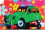 Artland Artprint Citroën 2CV groen als artprint van aluminium artprint voor buiten artprint op linnen poster in verschillende maten. maten - Thumbnail 1