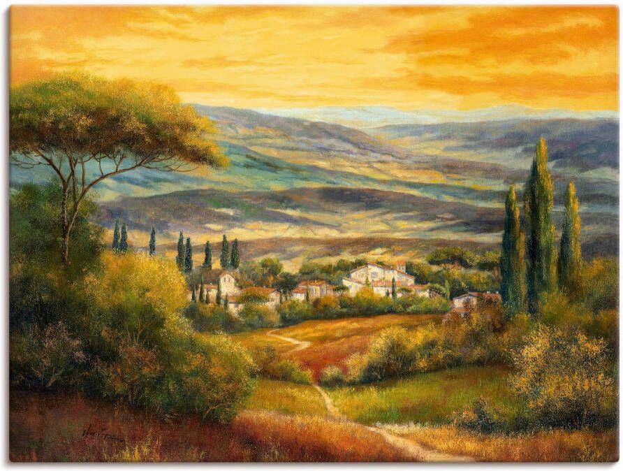 Artland Artprint Dal in de Toscane als artprint op linnen poster muursticker in verschillende maten