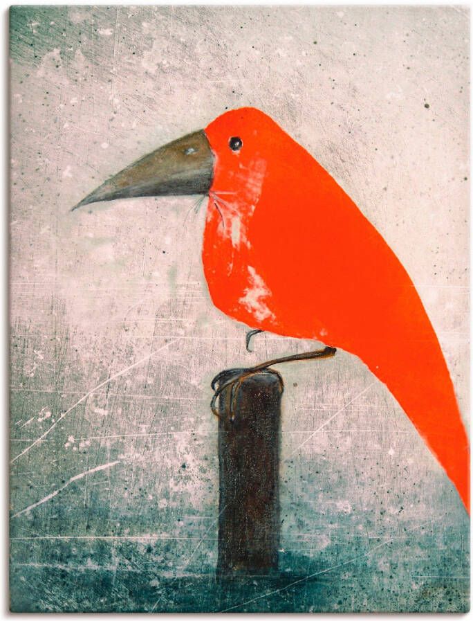 Artland Artprint De rode vogel als artprint op linnen poster in verschillende formaten maten