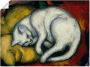 Artland Artprint De witte kat. 1912 als artprint van aluminium artprint voor buiten artprint op linnen poster in verschillende maten. maten - Thumbnail 1