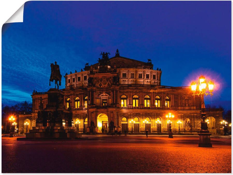 Artland Wandfolie Dresden Semperoper na zonsondergang - Foto 1