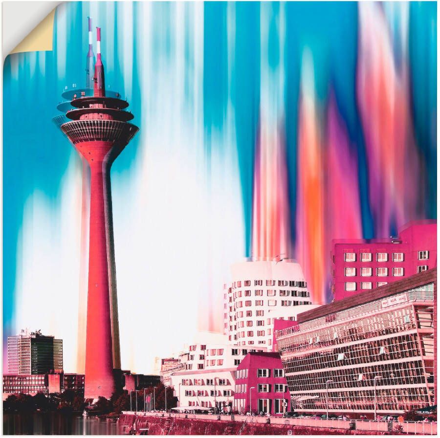 Artland Artprint op linnen Düsseldorf skyline collage I - Foto 1