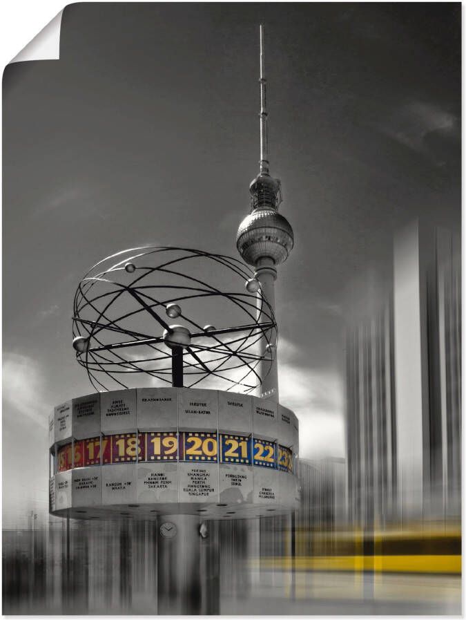 Artland Artprint Dynamische kunst Berlin Alexanderplatz als artprint op linnen poster in verschillende formaten maten