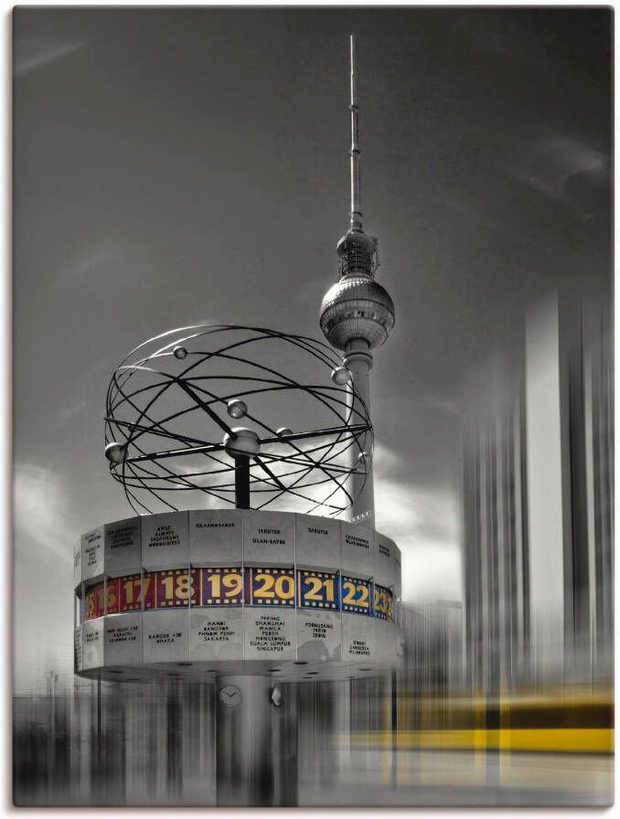 Artland Artprint Dynamische kunst Berlin Alexanderplatz als artprint op linnen poster in verschillende formaten maten
