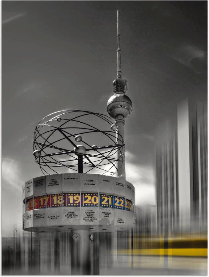 Artland Artprint Dynamische kunst Berlin Alexanderplatz als artprint op linnen poster in verschillende formaten maten - Foto 1