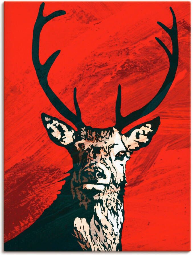 Artland Artprint Edelhert als artprint op linnen poster in verschillende formaten maten