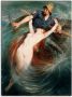 Artland Artprint Een visser in de greep van een sirene. als artprint op linnen poster in verschillende formaten maten - Thumbnail 1