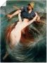 Artland Artprint Een visser in de greep van een sirene. als artprint op linnen poster in verschillende formaten maten - Thumbnail 1