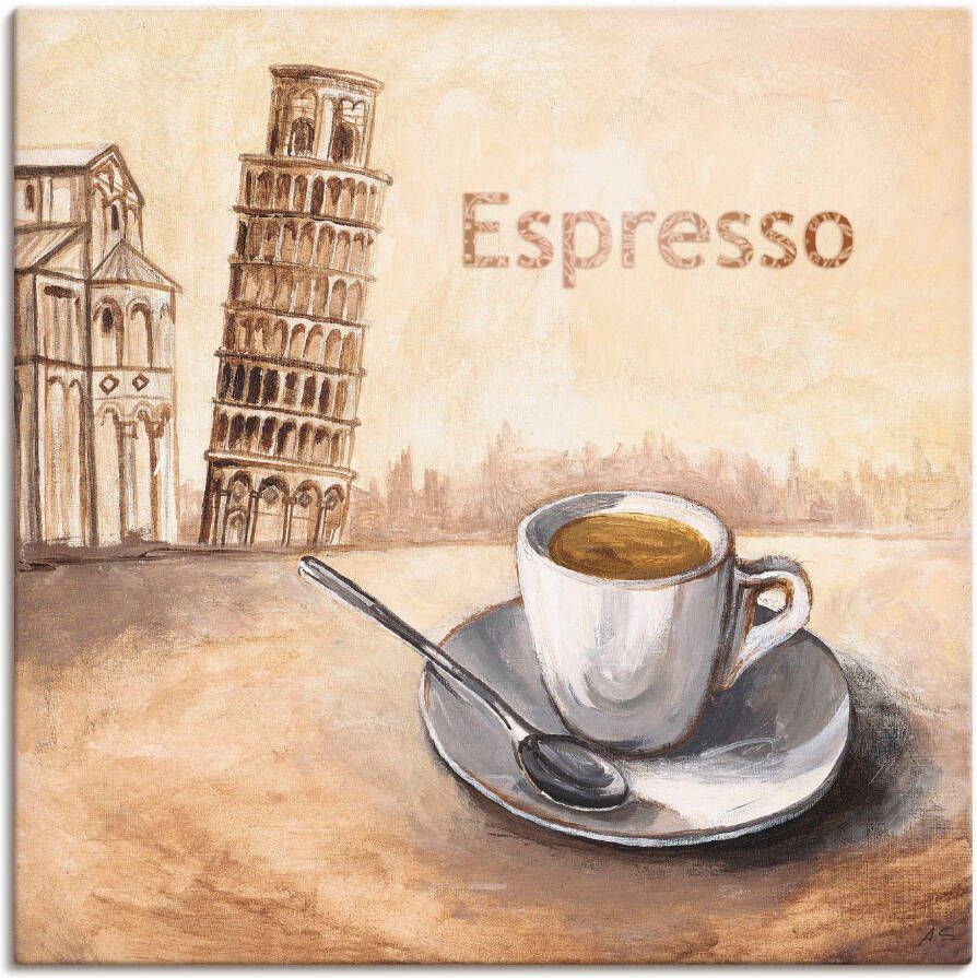 Artland Artprint Espresso in Pisa als artprint op linnen poster in verschillende formaten maten