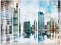 Artland Artprint op linnen Frankfurt skyline abstracte collage - Thumbnail 1