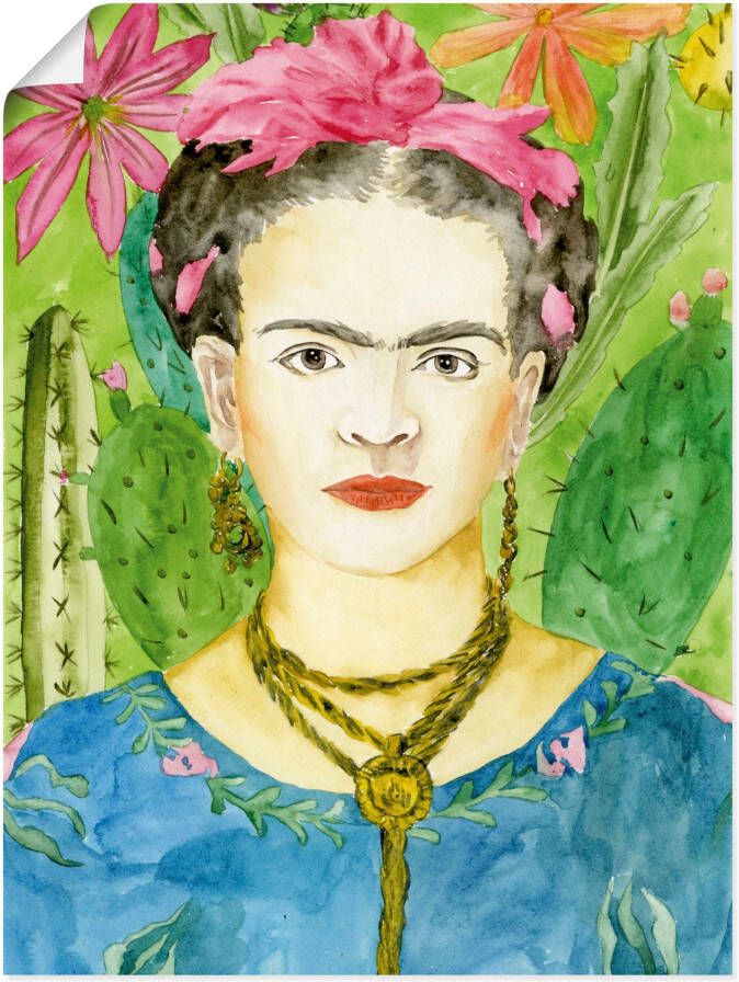 Artland Artprint Frida Kahlo II als artprint van aluminium artprint voor buiten artprint op linnen poster muursticker