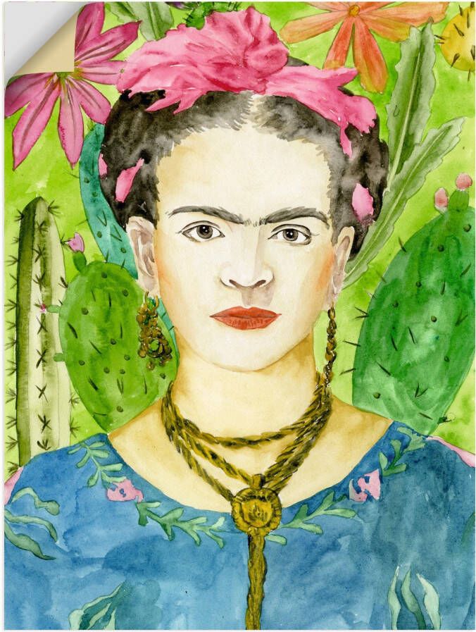 Artland Artprint Frida Kahlo II als artprint van aluminium artprint voor buiten artprint op linnen poster muursticker