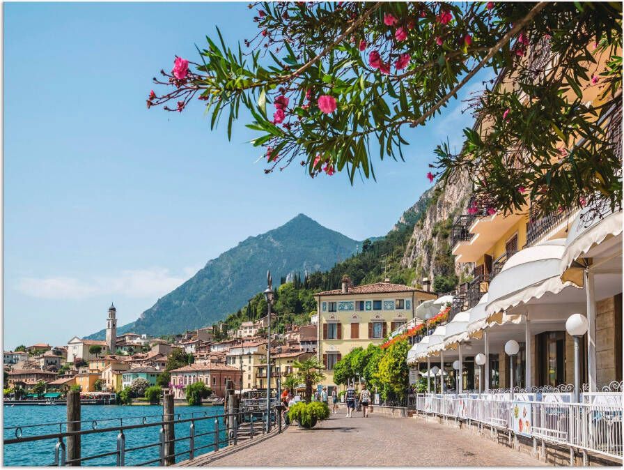 Artland Artprint Gardameer Limone sul Garda I als artprint op linnen poster in verschillende formaten maten - Foto 1