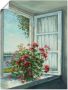 Artland Artprint Geraniums aan het raam als artprint van aluminium artprint voor buiten artprint op linnen poster muursticker - Thumbnail 1