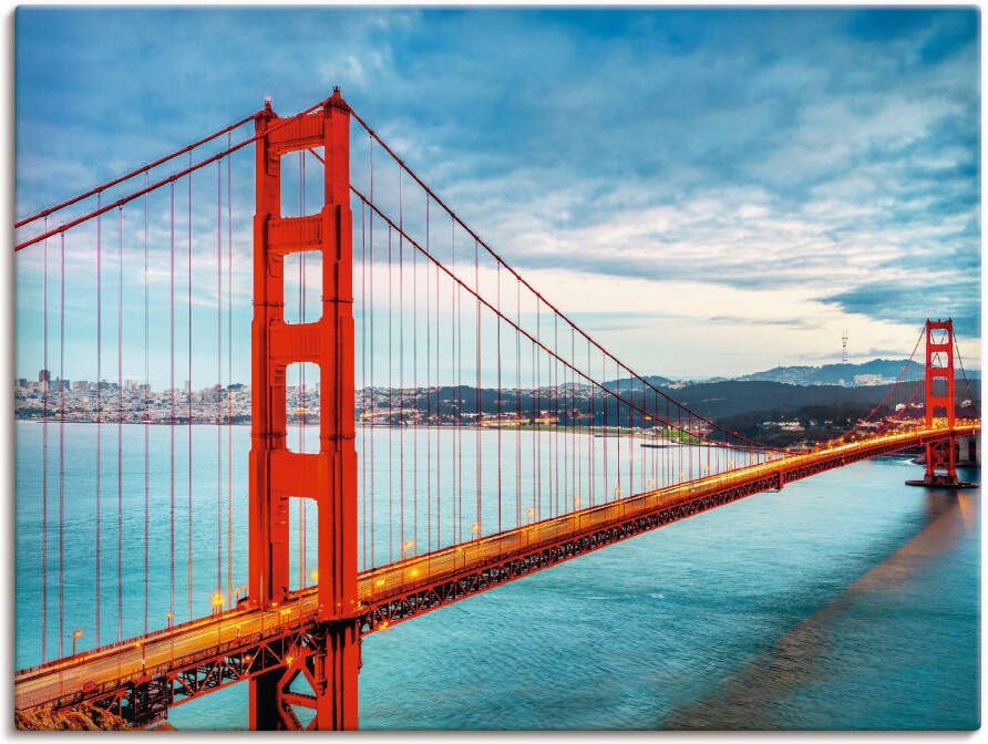 Artland Artprint Golden Gate Bridge als artprint van aluminium artprint voor buiten artprint op linnen poster muursticker