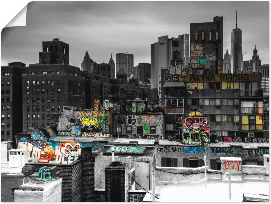 Artland Artprint Graffiti in New York als artprint op linnen poster in verschillende formaten maten