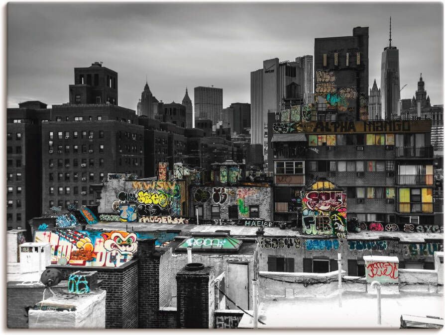 Artland Artprint Graffiti in New York als artprint op linnen poster in verschillende formaten maten