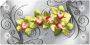 Artland Artprint Groene orchideeën op ornamenten als artprint van aluminium artprint voor buiten artprint op linnen poster muursticker - Thumbnail 1