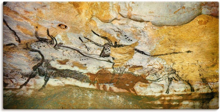 Artland Artprint Grot van Lascaux stieren als artprint op linnen poster muursticker in verschillende maten