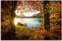 Artland Artprint Herfst aan de Sylvensteinsee als artprint van aluminium artprint voor buiten artprint op linnen poster in verschillende maten. maten - Thumbnail 1