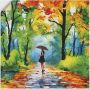 Artland Artprint Herfstige wandeling in het park als artprint van aluminium artprint voor buiten artprint op linnen poster muursticker - Thumbnail 1