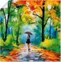 Artland Artprint Herfstige wandeling in het park als artprint van aluminium artprint voor buiten artprint op linnen poster muursticker - Thumbnail 1