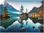 Artland Artprint Herfstscène van de Hintersee voor de Alpen als artprint van aluminium artprint voor buiten artprint op linnen poster muursticker - Thumbnail 1