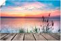 Artland Artprint Het meer in de kleuren van de wolken als artprint van aluminium artprint voor buiten artprint op linnen poster muursticker - Thumbnail 1