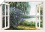 Artland Artprint Hortensia's aan het meer als artprint op linnen poster muursticker in verschillende maten - Thumbnail 1