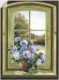 Artland Artprint Hortensia's bij het raam als artprint van aluminium artprint voor buiten artprint op linnen poster muursticker - Thumbnail 1