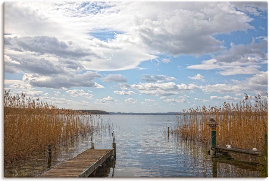 Artland Artprint op linnen Idylle aan het Ratzeburger meer - Foto 1