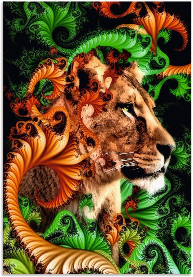 Artland Poster In de jungle als artprint van aluminium artprint op linnen muursticker of poster in verschillende maten - Foto 1