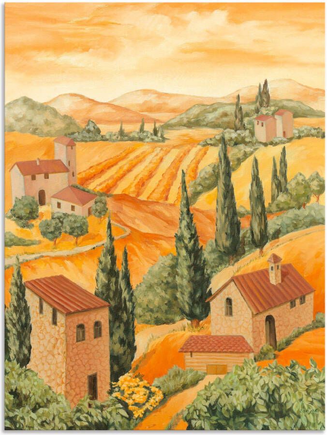 Artland Artprint Italië Toscane als artprint van aluminium artprint voor buiten artprint op linnen poster in verschillende maten. maten