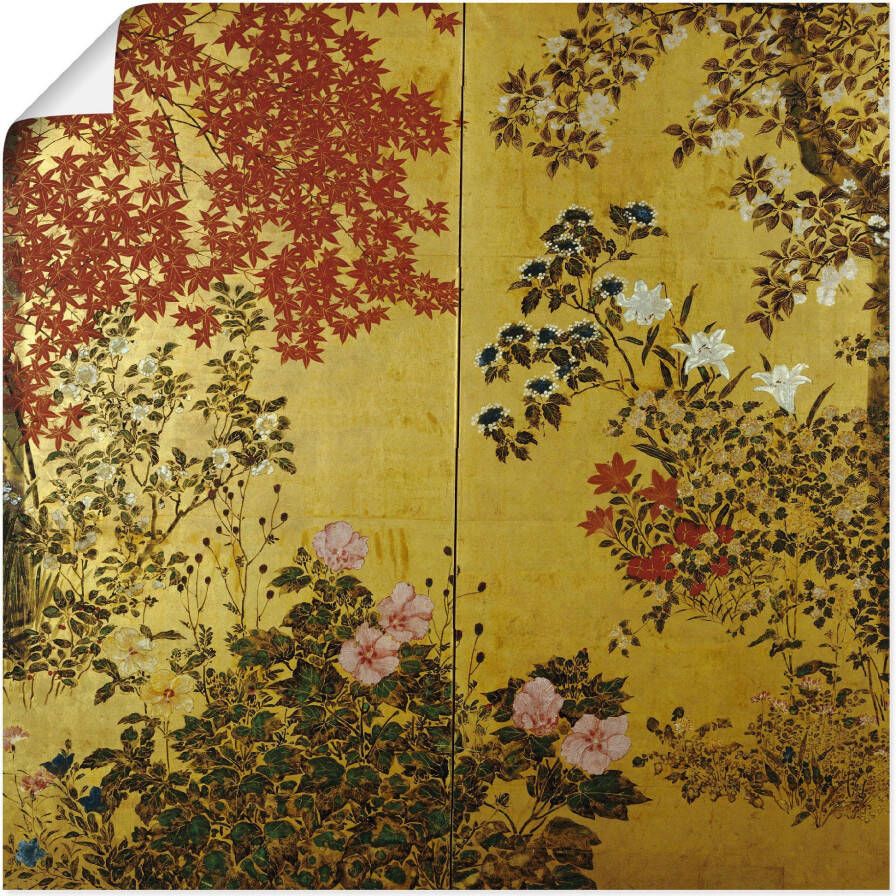Artland Artprint Japans scherm 18e eeuw als artprint op linnen poster muursticker in verschillende maten