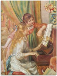 Artland Artprint Jong meisje aan de piano. 1892 in vele afmetingen & productsoorten -artprint op linnen poster muursticker wandfolie ook geschikt voor de badkamer